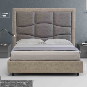 LETTO MATRIMONIALE IMBOTTITO IN TESSUTO MOD. XZEOS
